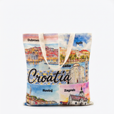 Croatia Watercolor Cities Tote Bag