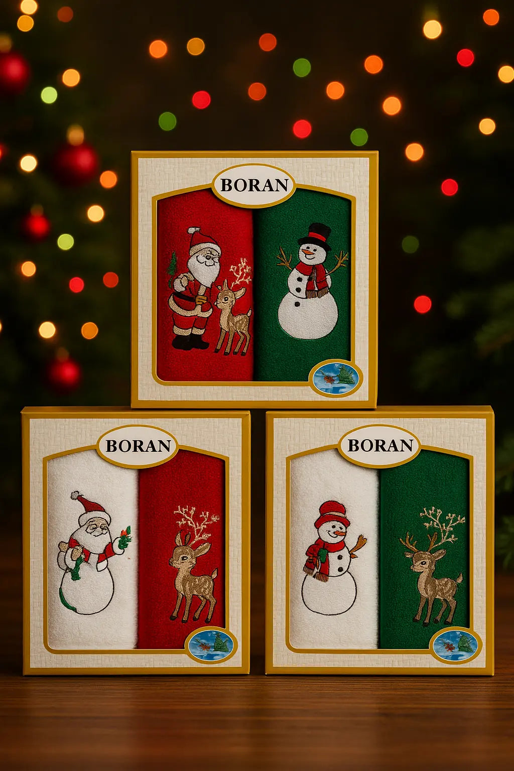 Božićni poklon set – 2 ručnika (30×50 cm) KIKY STORE