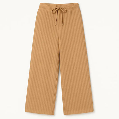 Pamučne rebraste culotte hlače - KIKY STORE