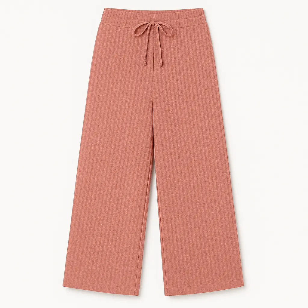 Pamučne rebraste culotte hlače - KIKY STORE