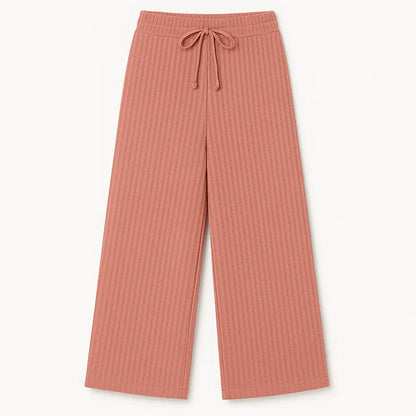 Pamučne rebraste culotte hlače - KIKY STORE