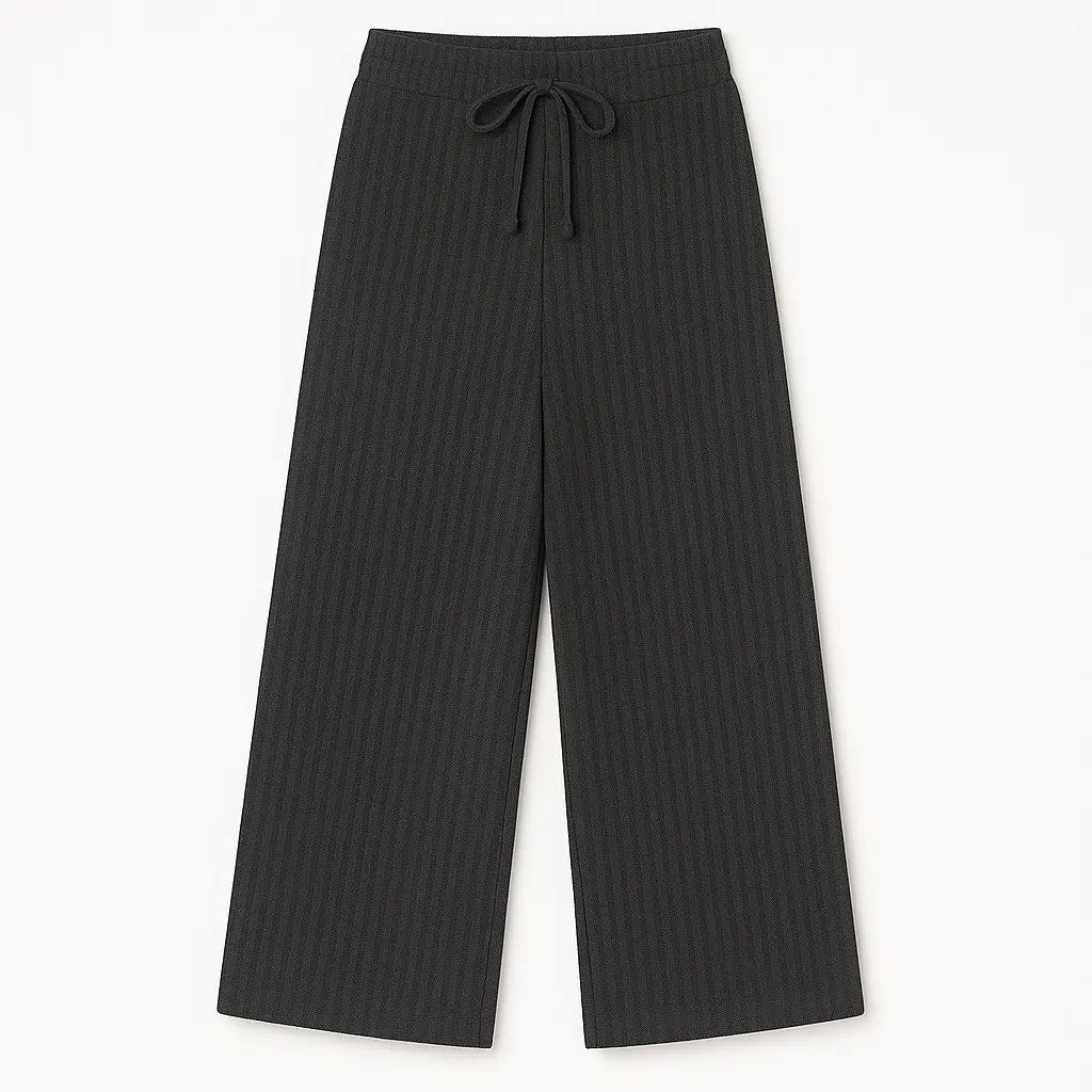 Pamučne rebraste culotte hlače - KIKY STORE