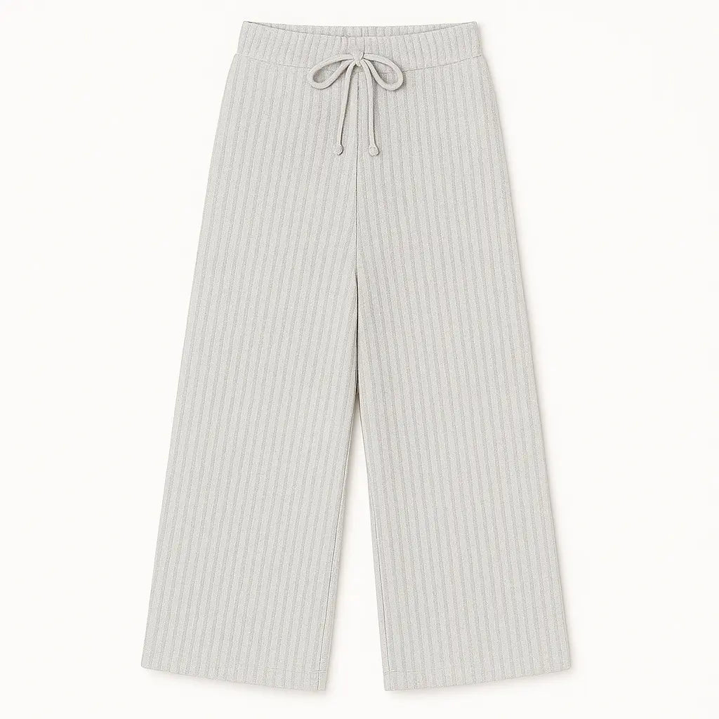 Pamučne rebraste culotte hlače - KIKY STORE