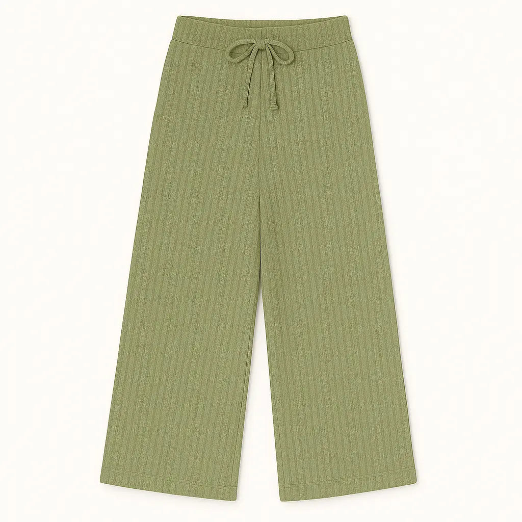 Pamučne rebraste culotte hlače - KIKY STORE