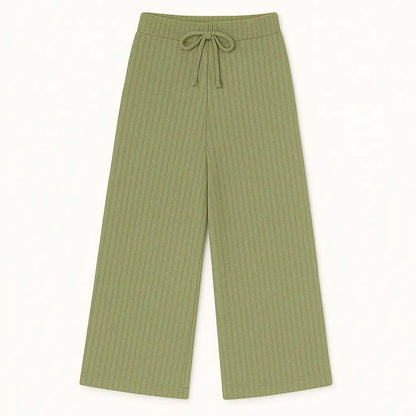 Pamučne rebraste culotte hlače - KIKY STORE