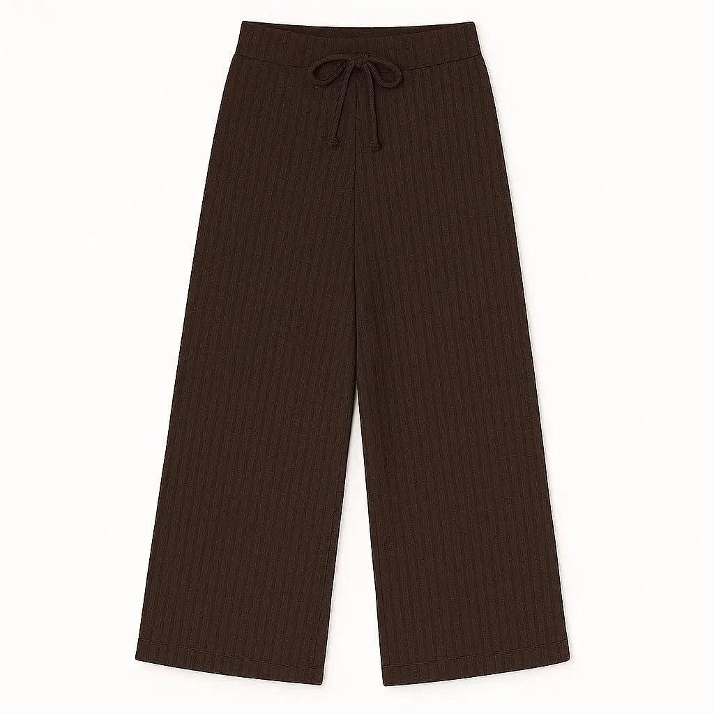 Pamučne rebraste culotte hlače - KIKY STORE