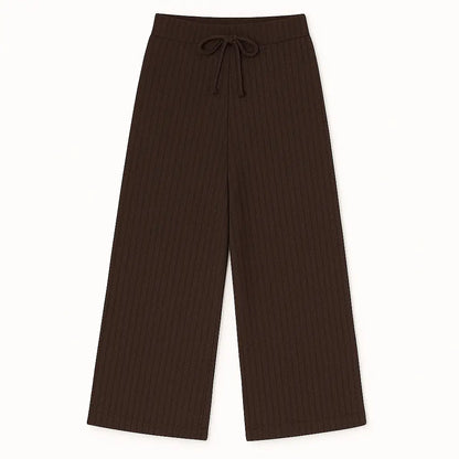 Pamučne rebraste culotte hlače - KIKY STORE