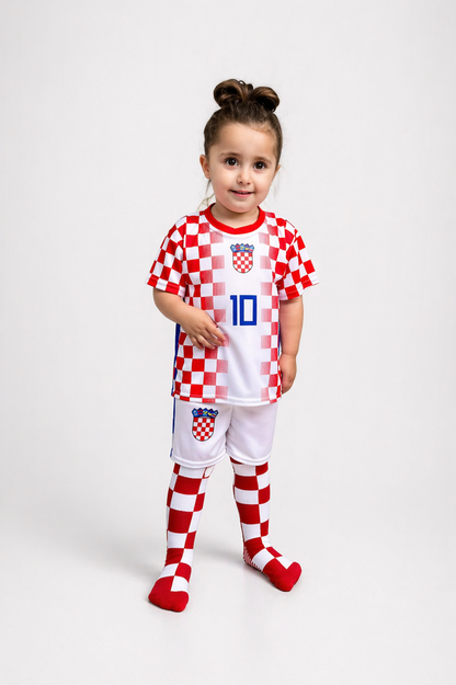 Nogometni dres Hrvatska djeca 2026 - Modric Plavi komplet