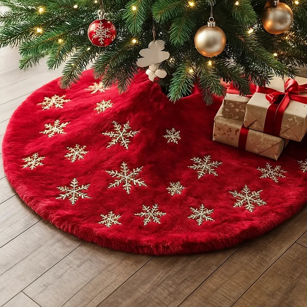 Mekana božićna suknja – Zlatne pahuljice KIKY STORE