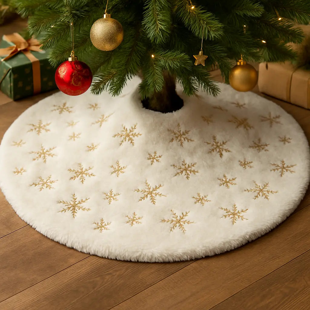 Mekana božićna suknja – Zlatne pahuljice KIKY STORE