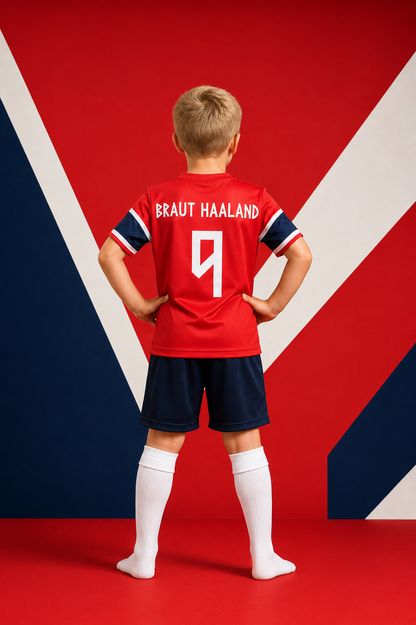 Dječji nogometni komplet Norveška – Braut Haaland 9