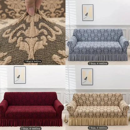 Dekorativne navlake za trosjed, dvosjed i fotelju-Reljefni Barok Uzorak KIKY STORE