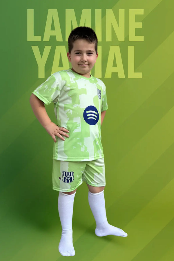 Dječji dres nogometni komplet Yamal barca-zeleni KIKY STORE