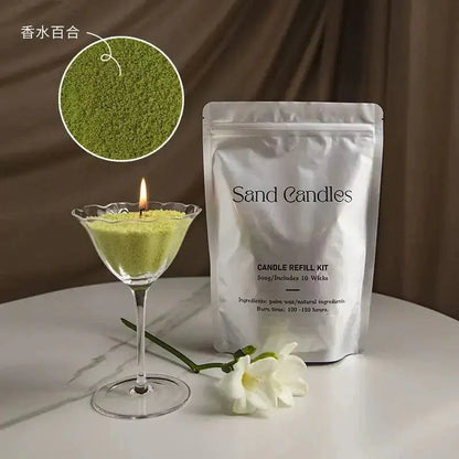 DIY set Sand Candle – pijesak za svijeće 500 g + 10 fitilja KIKY STORE