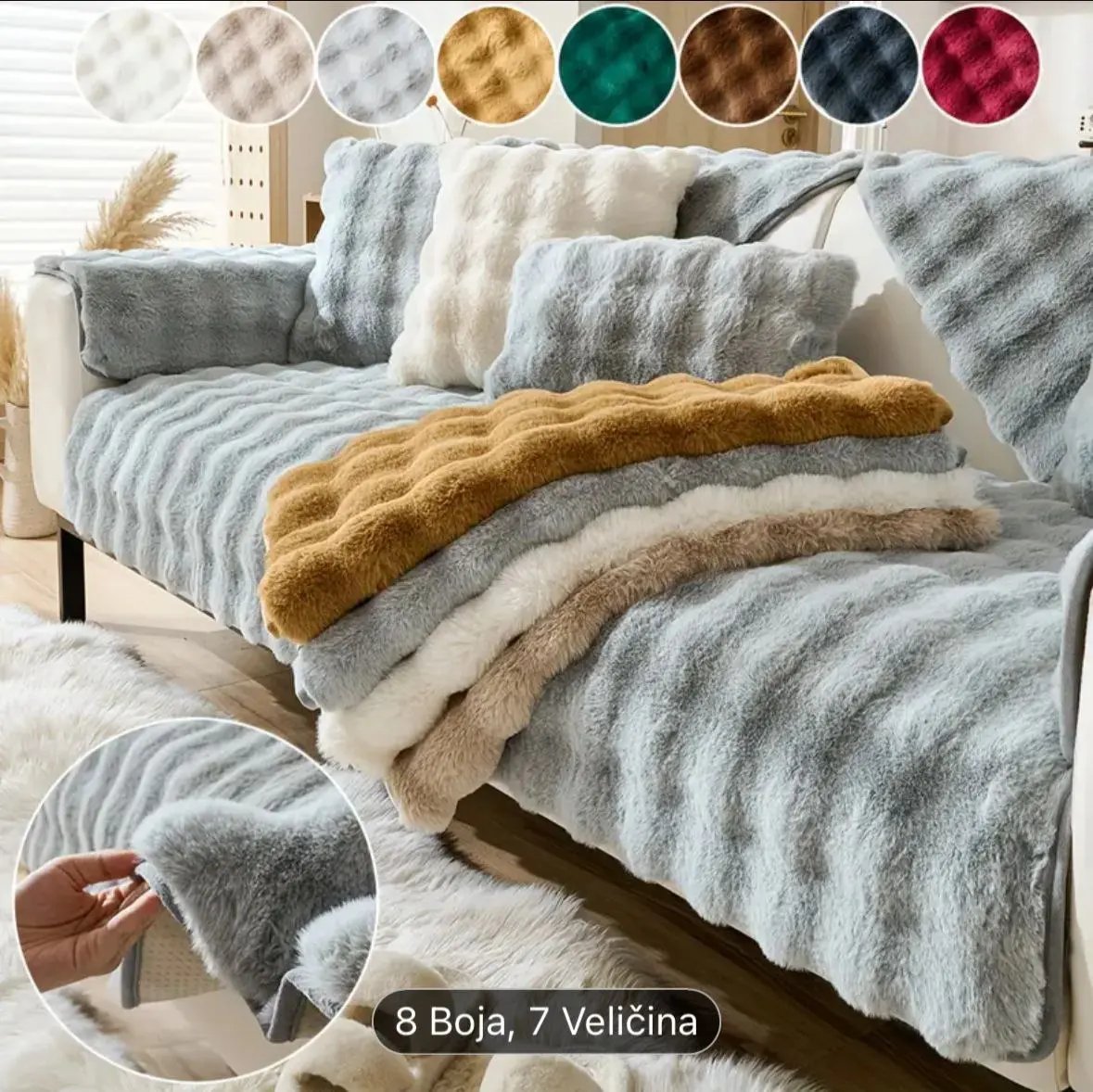 Valoviti pliš prekrivači KIKY STORE