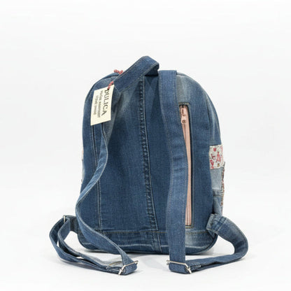 Denim ruksak Rose Squirrel- ručni rad KIKY STORE