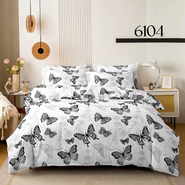 Posteljina Butterfly Noir (6 dijelova) KIKY STORE