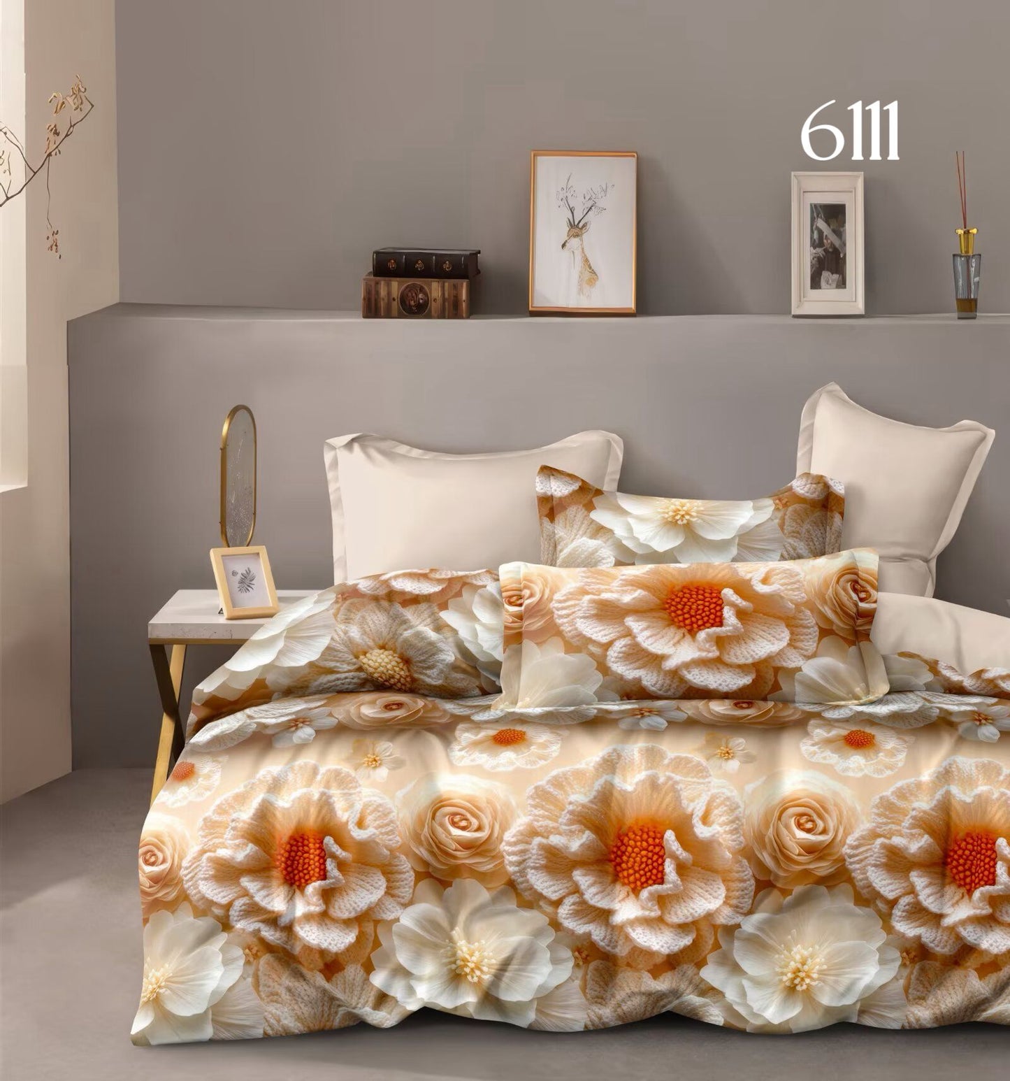 Posteljina Golden Bloom (6 dijelova) KIKY STORE