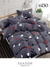 Posteljina Grey Love Hearts (6 dijelova)