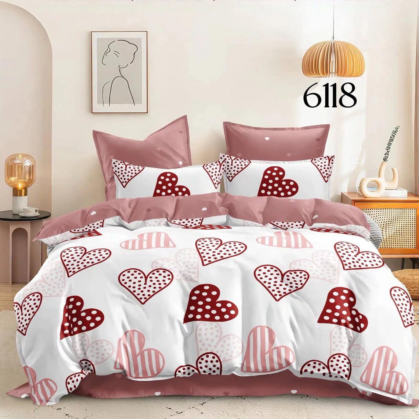 Posteljina Sweet Hearts (6 dijelova)