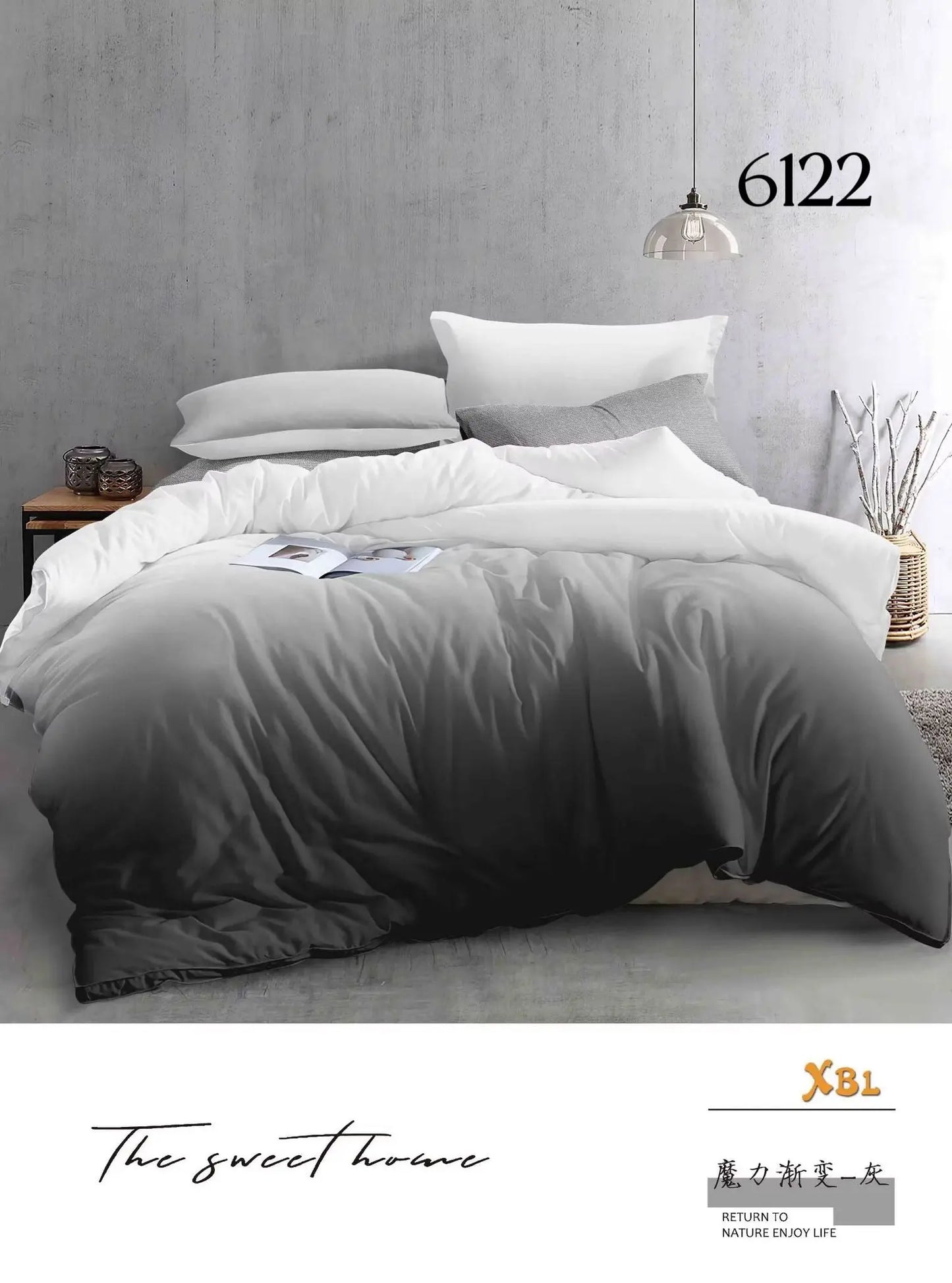 Posteljina Gradient Grey (6 dijelova)