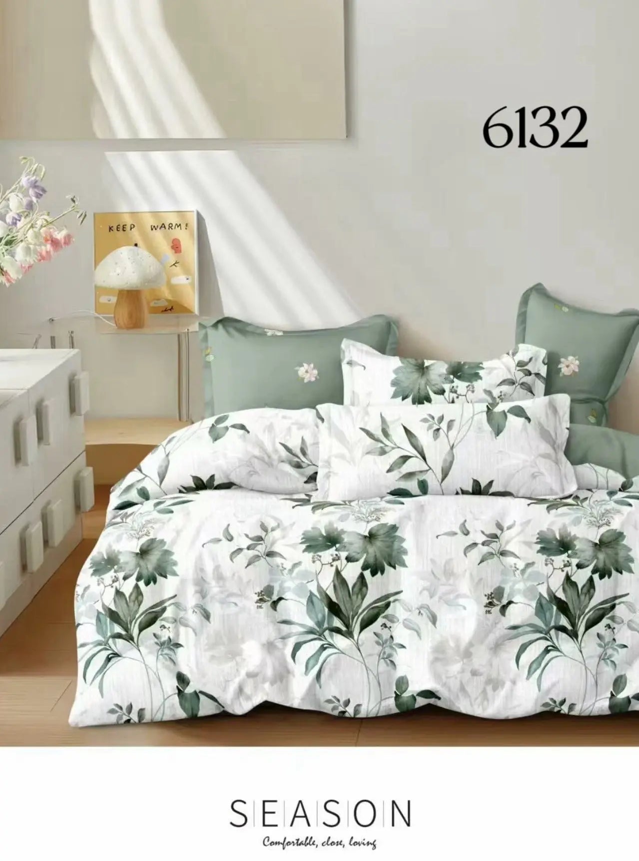 Posteljina Green Garden Elegance (6 dijelova)