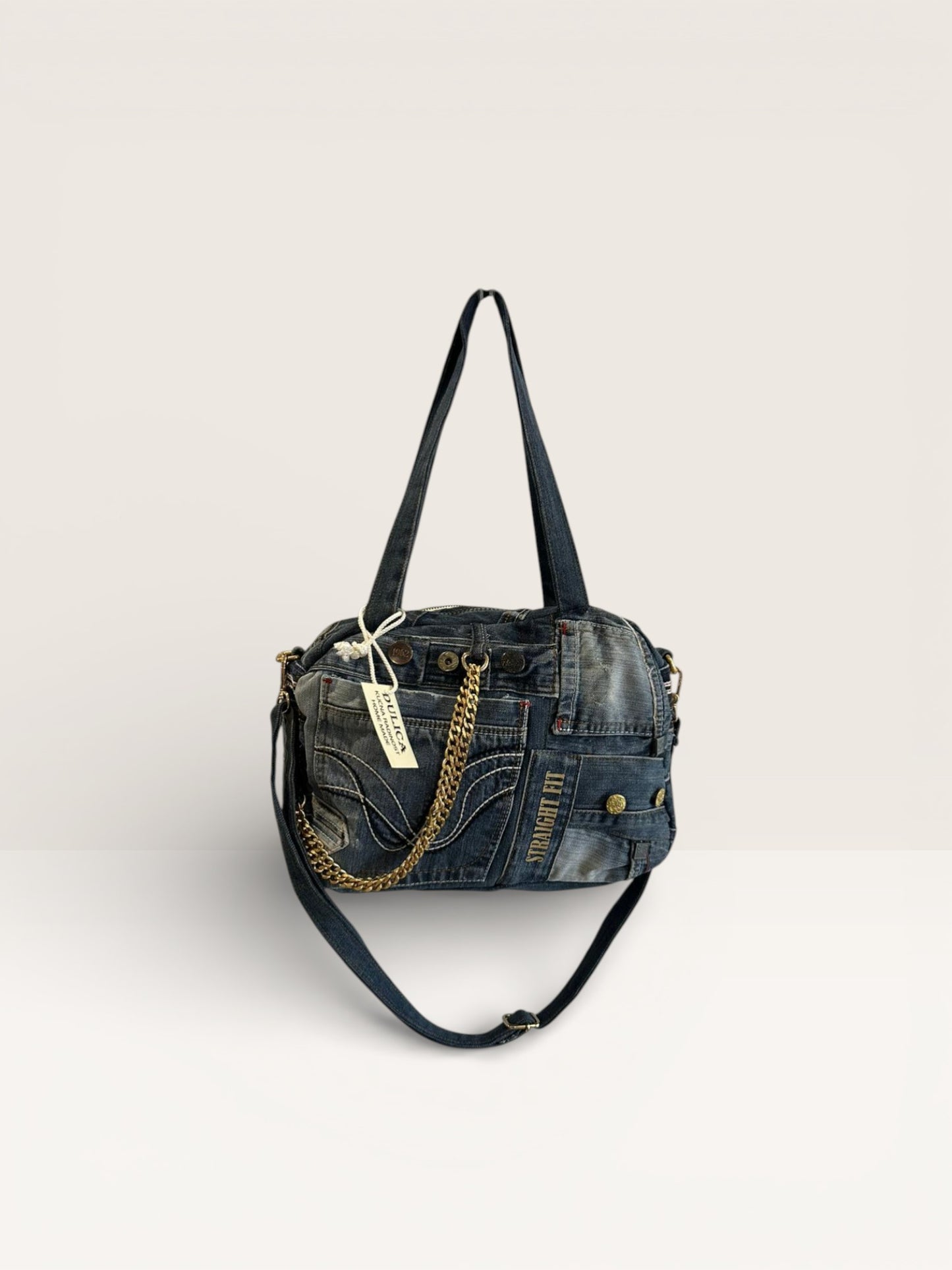 Denim Unikatna Torba „Urban Chain“ – Ručni Rad