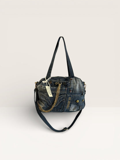 Denim Unikatna Torba „Urban Chain“ – Ručni Rad