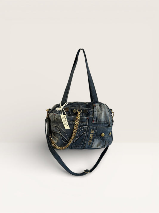 Denim Unikatna Torba „Urban Chain“ – Ručni Rad