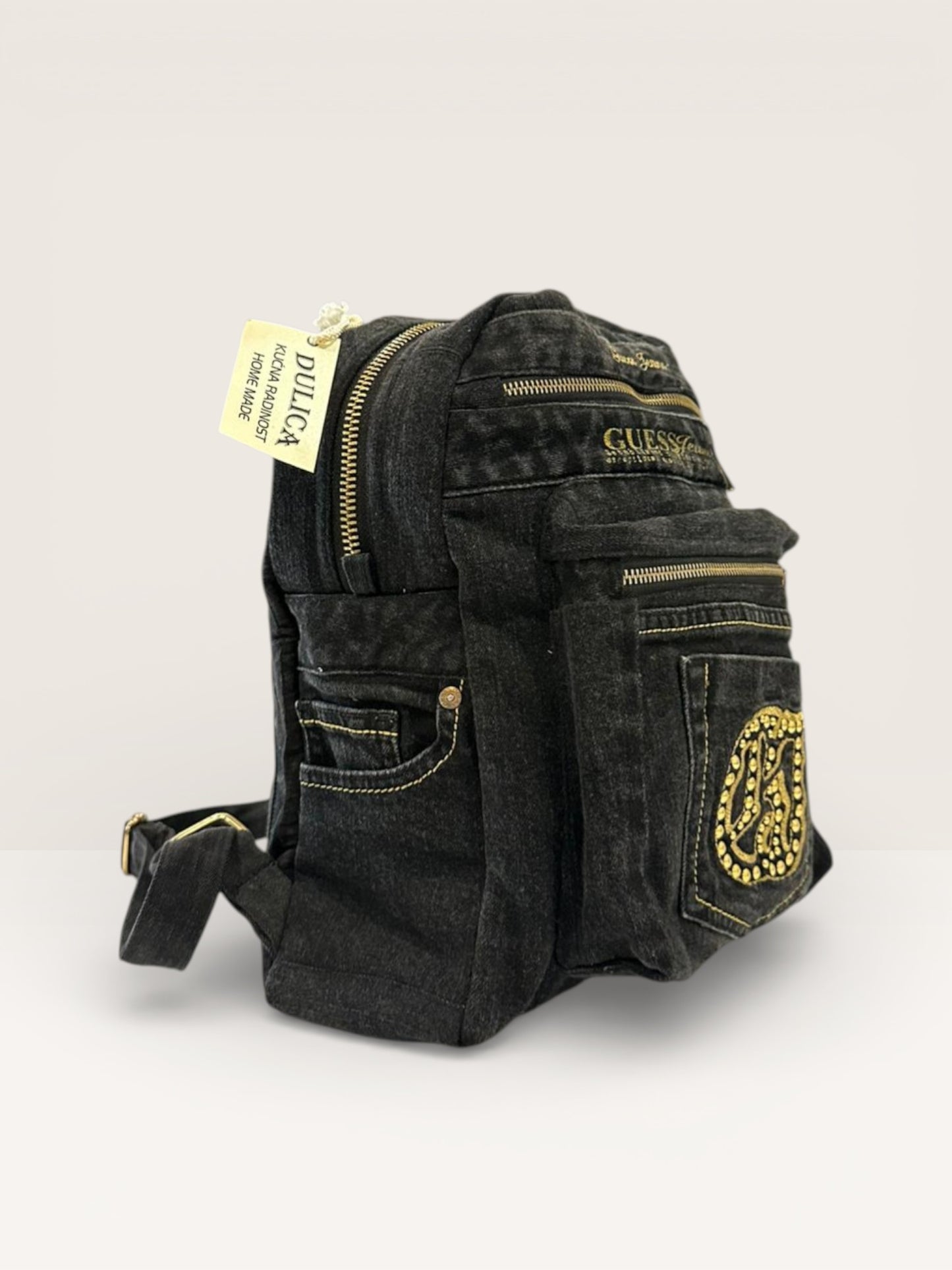 Denim Unikatni Ruksak „Gold Denim“ – Ručni Rad