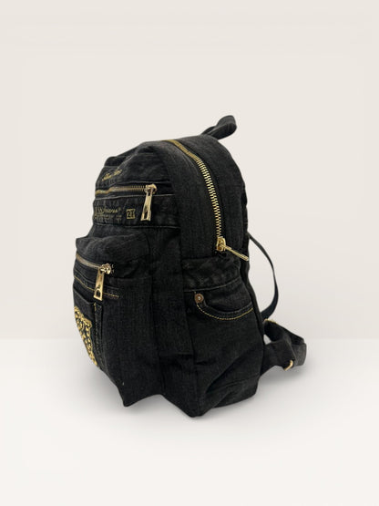 Denim Unikatni Ruksak „Gold Denim“ – Ručni Rad