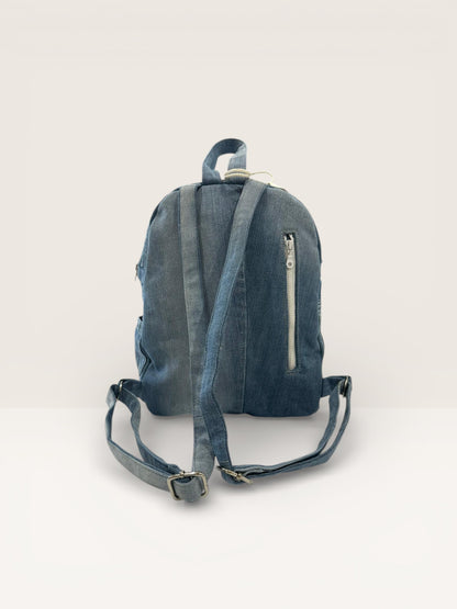 Denim Ruksak „Heritage Floral“ – Ručni Rad