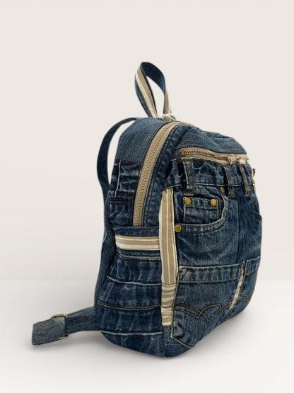 Denim Ruksak „Vintage Pocket“ – Ručni Rad