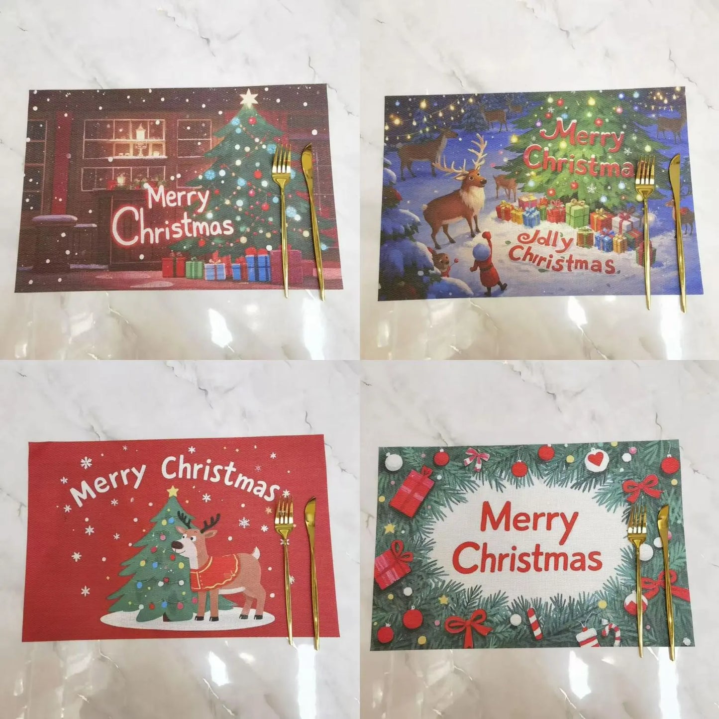 Božićni podmetači za stol – Set 6 kom KIKY STORE