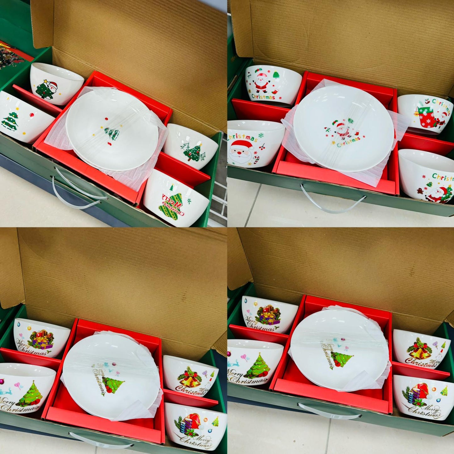 Božićni set za posluživanje – 4 zdjelice + 2 tanjura KIKY STORE