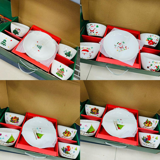 Božićni set za posluživanje – 4 zdjelice + 2 tanjura KIKY STORE