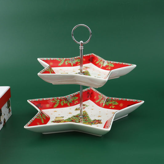 Božićni etažer za kolače – 2 razine KIKY STORE