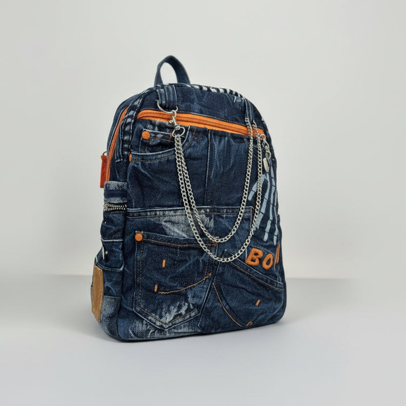 Ruksak od recikliranog trapera „BOO! Urban Denim“ KIKY STORE