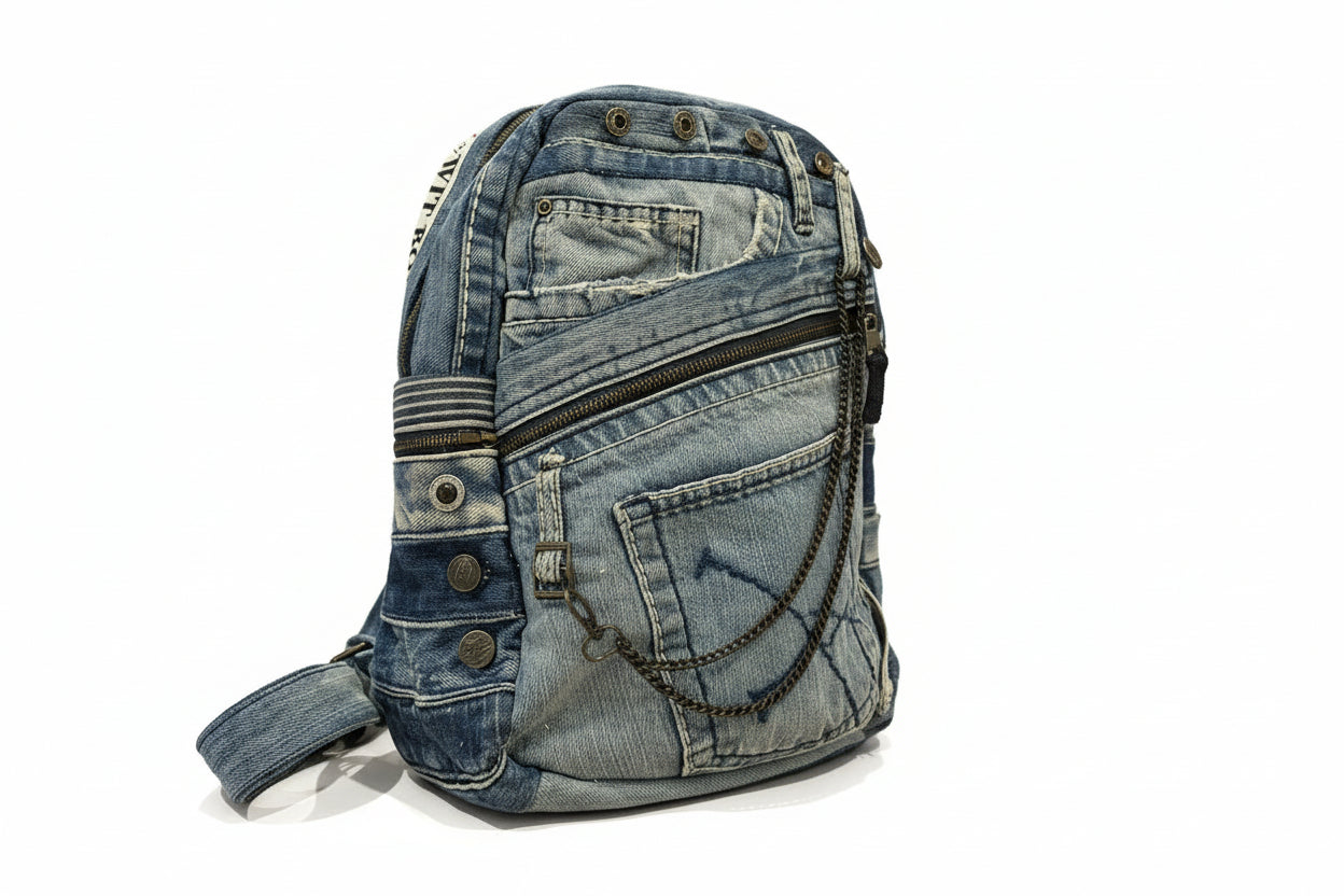 Ruksak od recikliranog trapera „CLINK Urban Light Denim“ KIKY STORE
