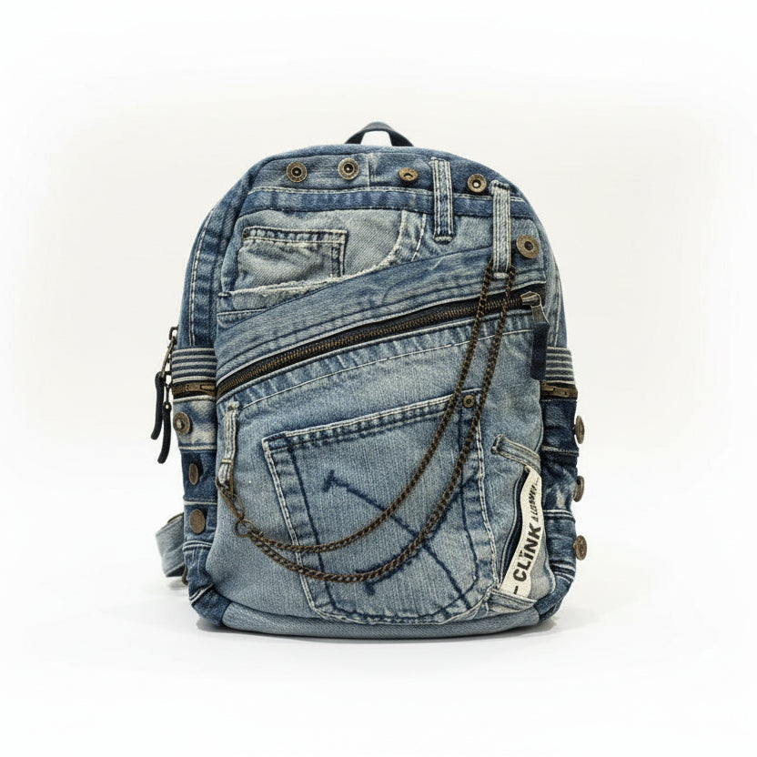 Ruksak od recikliranog trapera „CLINK Urban Light Denim“ KIKY STORE