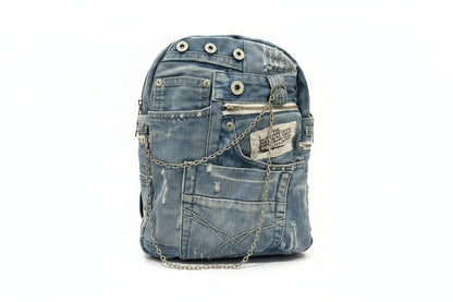 Ruksak od recikliranog trapera „Reborn denim KIKY STORE