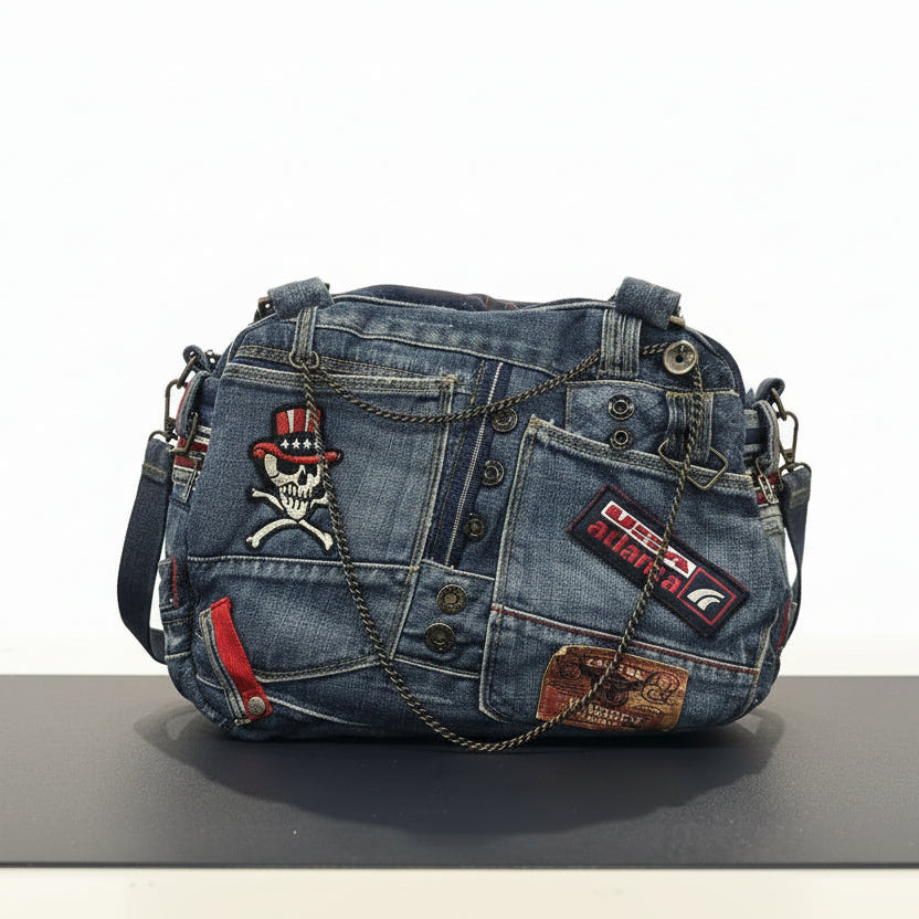 Denim torba od recikliranog trapera „Rebel Chain KIKY STORE