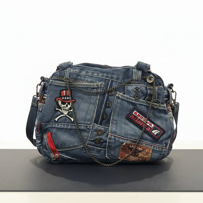 Denim torba od recikliranog trapera „Rebel Chain KIKY STORE