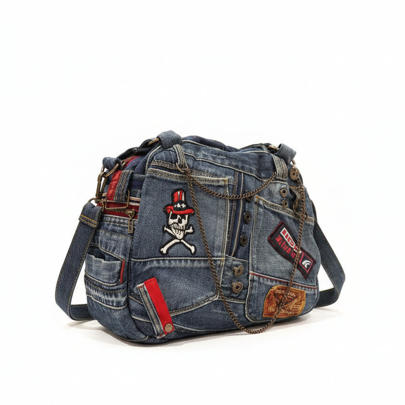 Denim torba od recikliranog trapera „Rebel Chain KIKY STORE