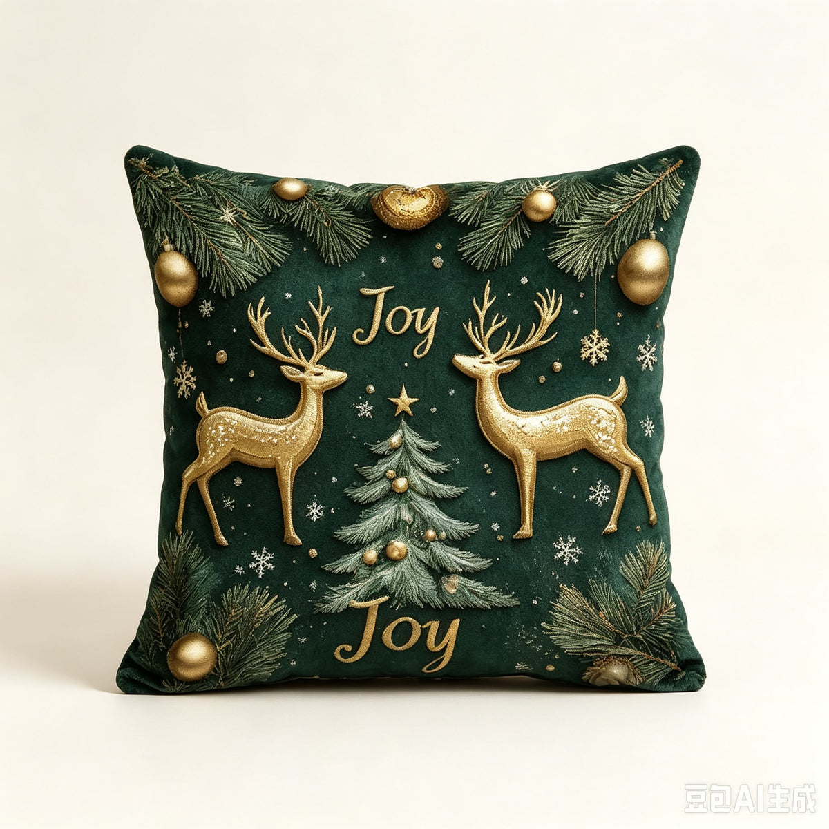 Božićna jastučnica 45 × 45 cm – jeleni