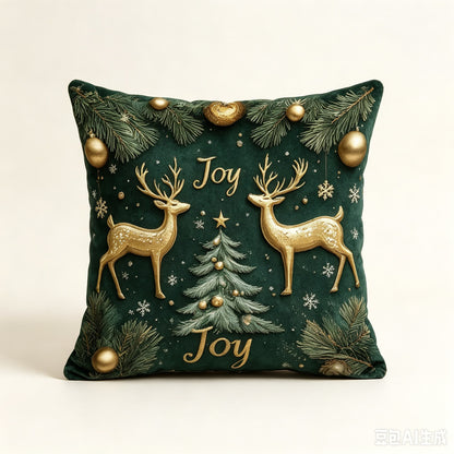 Božićna jastučnica 45 × 45 cm – jeleni