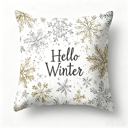 Božićne jastučnice Siva zimska priča 45 × 45 cm – Hello Winter