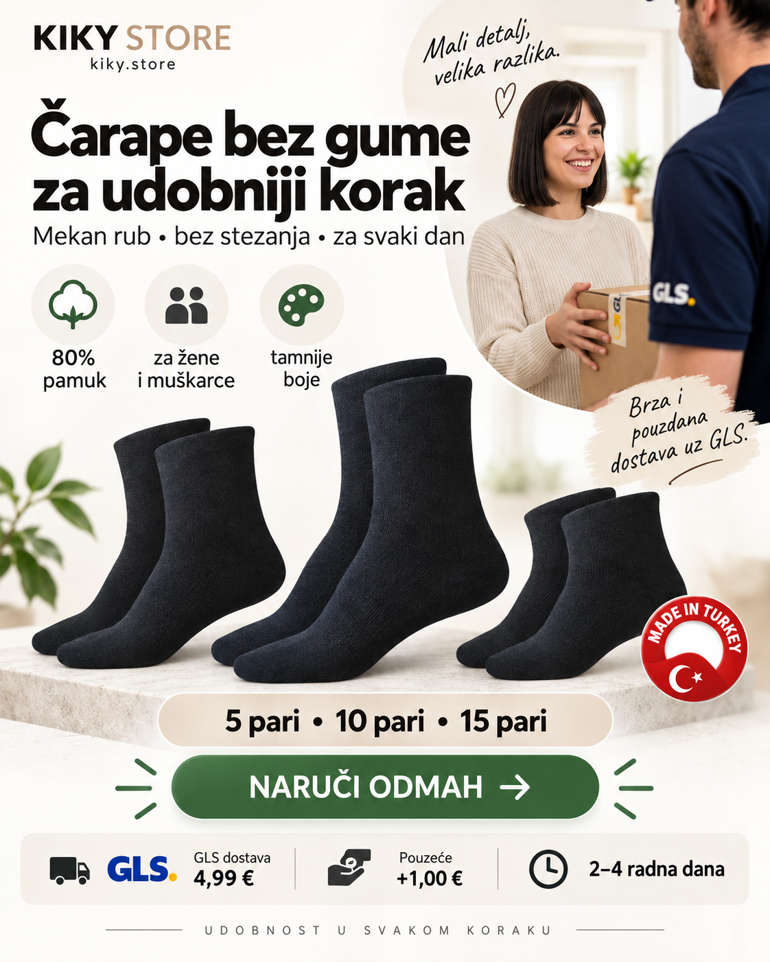 KIKY STORE čarape bez gume landing vizual