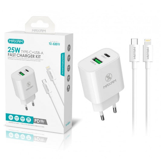 25W Brzi Punjač - Type-C + USB-A Komplet