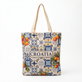 Croatia Tile Pattern Tote Bag